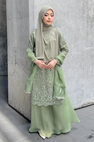 ZULAIKHA PUNJABI LUX 2.0 - Moss Green