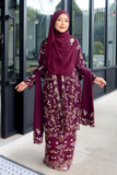 DANG ANUM KEBAYA - Red Wine DELIVERY 3 Working Days