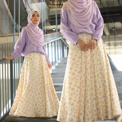 LARA SKIRT - Purple Custard
