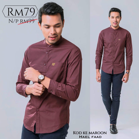 KEMEJA ADAM - Maroon